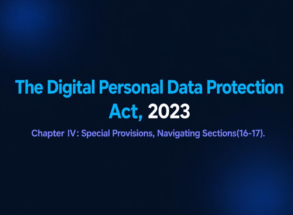 Chapter IV: Special Provisions — Slide 1
