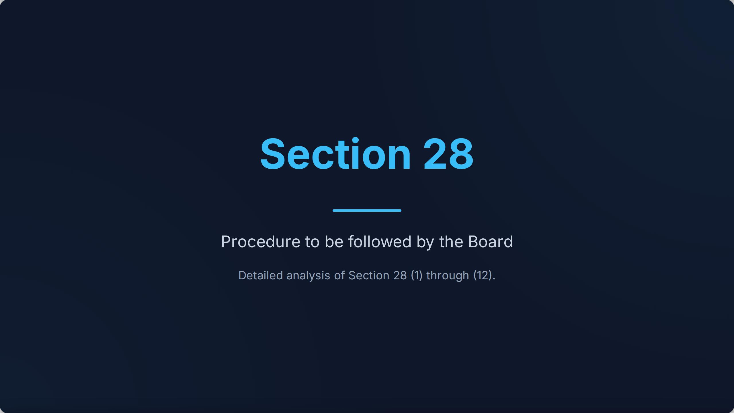 Chapter VI: Powers, Functions and Procedure of Board — Slide 6